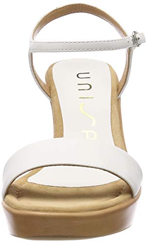 Unisa Rita_19_na, Sandalia con Pulsera para Mujer, Blanco (White White), 41 EU