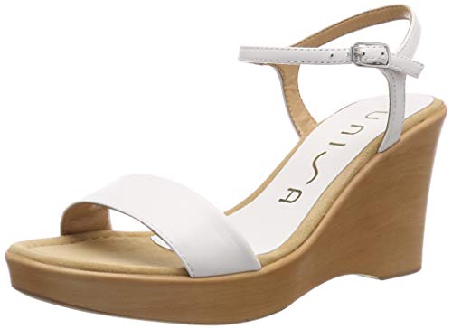 Unisa Rita_19_na, Sandalia con Pulsera para Mujer, Blanco (White White), 41 EU
