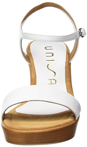 Unisa Rita_20_na, Sandalias con Plataforma Mujer, Blanco (White White), 38 EU