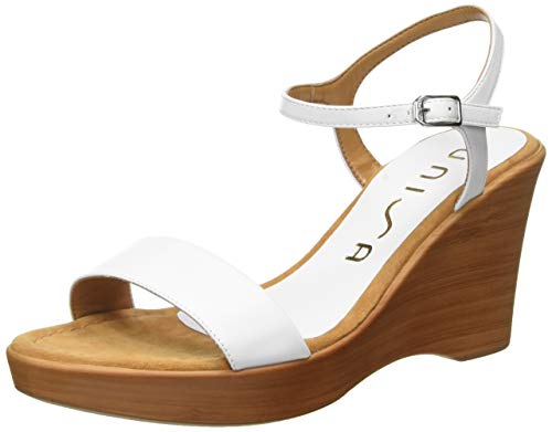 Unisa Rita_20_na, Sandalias con Plataforma Mujer, Blanco (White White), 38 EU