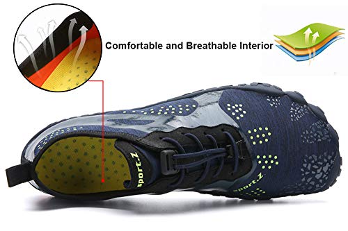 Unisex-Adulto Zapatos de Agua Zapatos de Playa Escarpines de Surf Zapatillas de Agua Barefoot Deporte Secado Rápido Yoga Aire Libre Azul 38EU