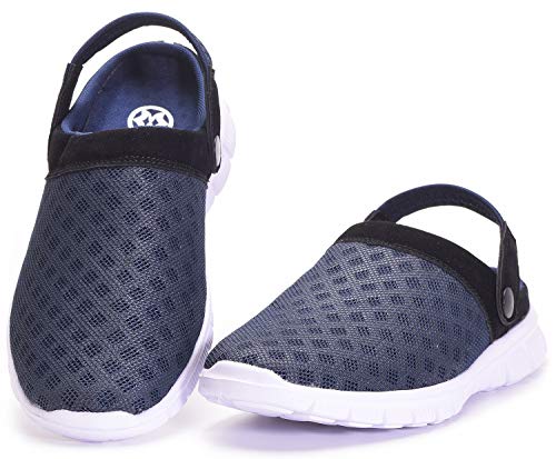 Unisex Hombres Mujeres Zuecos Zapatillas de Playa Respirable Malla Ahueca hacia Fuera Las Sandalias Zapatos Vernano - Azul Profundo, 43 EU