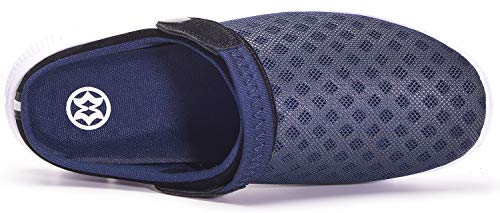 Unisex Hombres Mujeres Zuecos Zapatillas de Playa Respirable Malla Ahueca hacia Fuera Las Sandalias Zapatos Vernano - Azul Profundo, 43 EU
