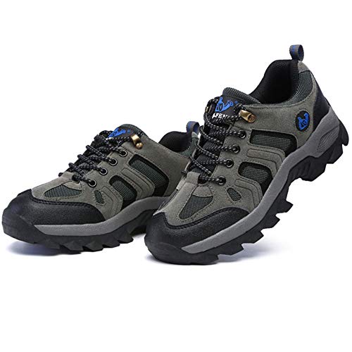 Unisex Waterproof Calzado De Senderismo Zapatillas Impermeable para Mujer Enviar Calcetines Gris 48 EU