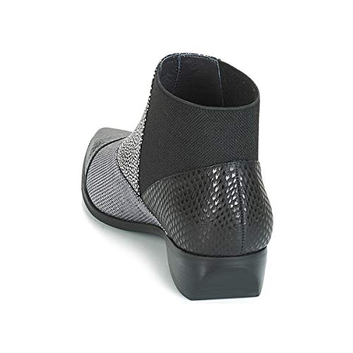 UNITED NUDE Zink Patch Low Botines/Low Boots Mujeres Negro/Plateado - 36 - Botas de caña Baja