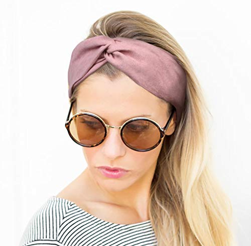 URAQT Diademas para Mujer, Diadema para el Cabello Nudo, Cabeza De Punto Cintas Para La Cabeza Anudadas Nudo Cruzado Bandas para El Pelo, Diademas para Turbante Para El Maquillaje Banda Para Cabello