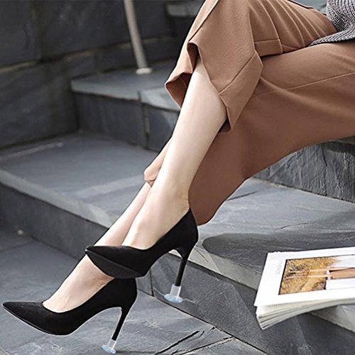 URAQT Protector de Tacón Alto, Tacos para Tacones 12 pares, Protectores Zapatos de Mujer para Razas, Bodas, Ocasiones formales - Transparente