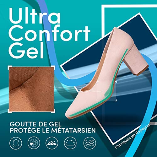 Urban S Zapato de Ante de tacón Medio Negro