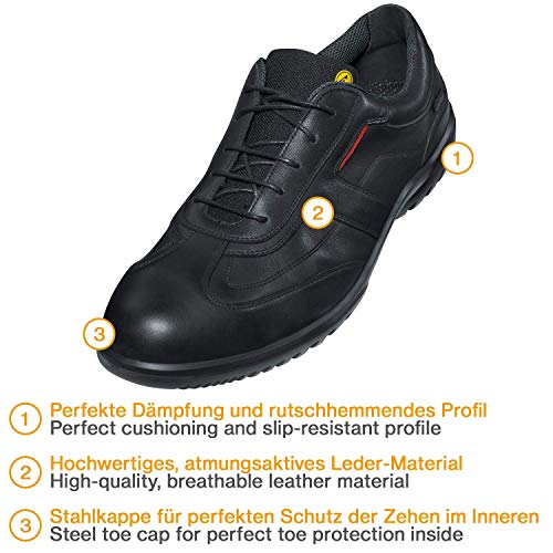 Uvex Herren Business Casual Arbeitsschuhe, Schwarz, 45 EU