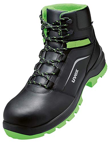 Uvex Xenova S2 - Botas de trabajo de piel para hombre, color Verde, talla 46 EU
