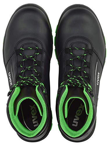 Uvex Xenova S2 - Botas de trabajo de piel para hombre, color Verde, talla 46 EU