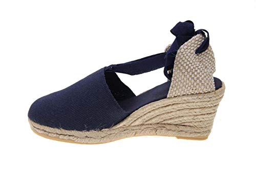 Valenciana cuña Yute Cintas (Marino, Numeric_41)