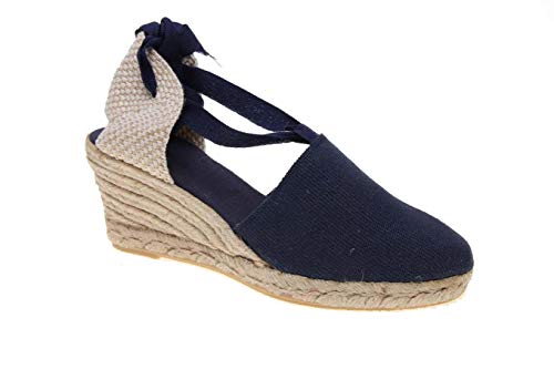 Valenciana cuña Yute Cintas (Marino, Numeric_41)