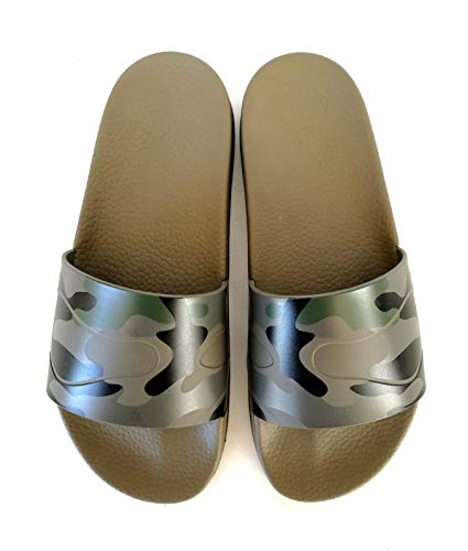 Valentino - Sandalias de vestir de Caucho para hombre Verde Camuflage Size: 44 EU