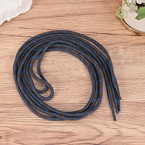 VALICLUD 10 Pares de Cordones Redondos Cordones de Zapatos para Botas de Trabajo Senderismo Escalada Al Aire Libre Cordones de Zapatos Suministros de Zapatos Gris Oscuro Azul 140 Cm