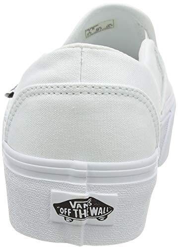 Vans Asher Platform, Sneaker Mujer, Lona Blanca 0rg, 39 EU
