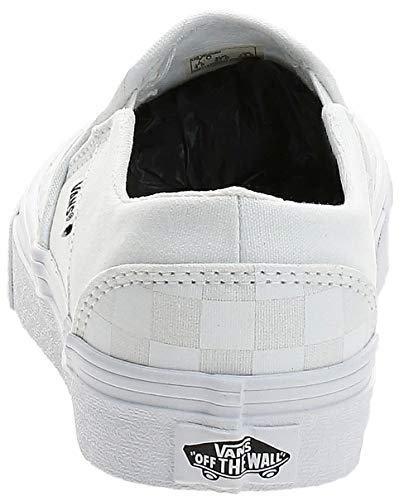 Vans Asher, Sneaker Mujer, W51-Tablero de Damas, Color Blanco, 42 EU