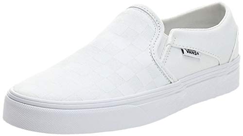 Vans Asher, Sneaker Mujer, W51-Tablero de Damas, Color Blanco, 42 EU
