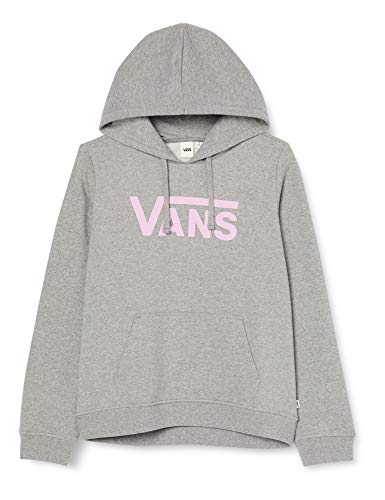 Vans Classic V II Hoodie Sudadera con Capucha, Cemento Heather, S para Mujer