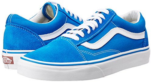 Vans Old Skool Classic - zapatos Unisex para skate, Azul (blanco, azul (Imperial Blue/True White)), 11.5 B(M) US Women / 10 D(M) US Men