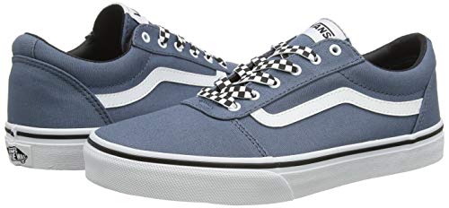 Vans Ward Canvas Sneaker, Unisex niños, Azul Damas Encaje Azul Mirage Blanco Xxo, 27 EU