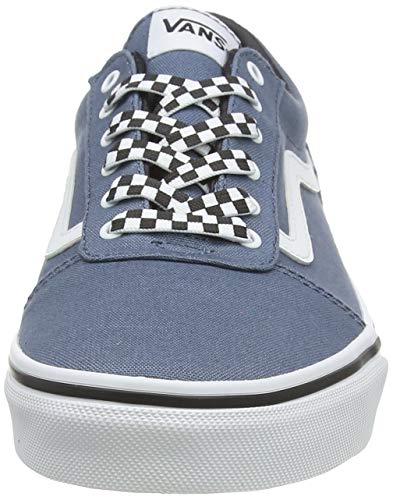 Vans Ward Canvas Sneaker, Unisex niños, Azul Damas Encaje Azul Mirage Blanco Xxo, 27 EU