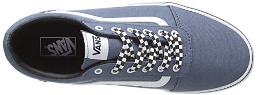 Vans Ward Canvas Sneaker, Unisex niños, Azul Damas Encaje Azul Mirage Blanco Xxo, 27 EU