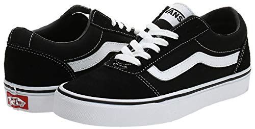 Vans Ward Canvas, Zapatillas Hombre, Negro ((Suede/Canvas) Black/White C4R), 42.5 EU