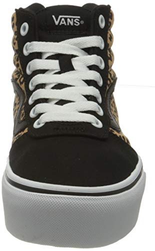 Vans Ward Hi Platform, Sneaker Mujer, (Cheetah) Black/White, 38 EU