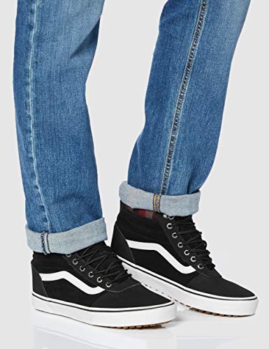 Vans Ward Hi, Zapatillas Altas Hombre, Negro ((MTE) Black/Plaid V1t), 43 EU