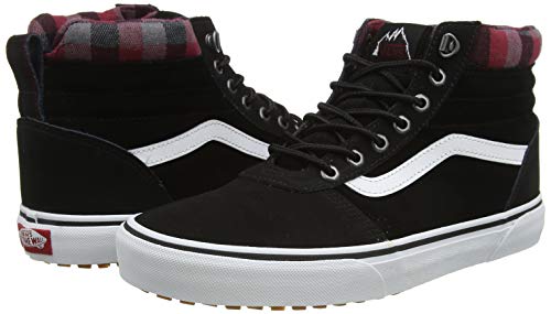 Vans Ward Hi, Zapatillas Altas Hombre, Negro ((MTE) Black/Plaid V1t), 43 EU
