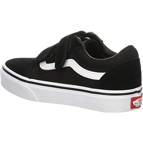 Vans Ward V-Velcro, Sneaker, Negro ((Suede/Canvas) Black/White Iju), 32 EU