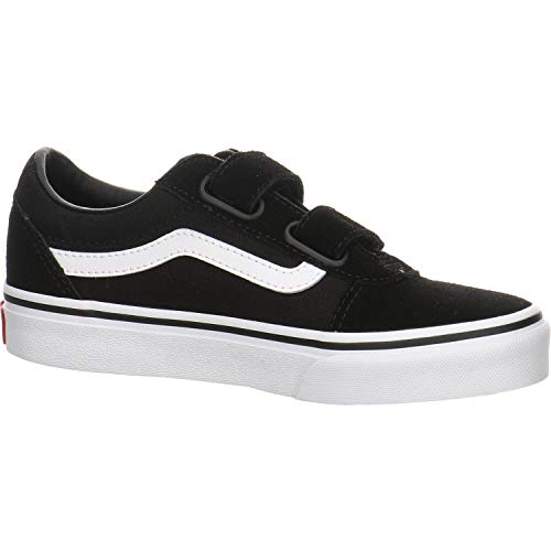 Vans Ward V-Velcro, Sneaker, Negro ((Suede/Canvas) Black/White Iju), 32 EU