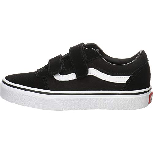 Vans Ward V-Velcro, Sneaker, Negro ((Suede/Canvas) Black/White Iju), 32 EU
