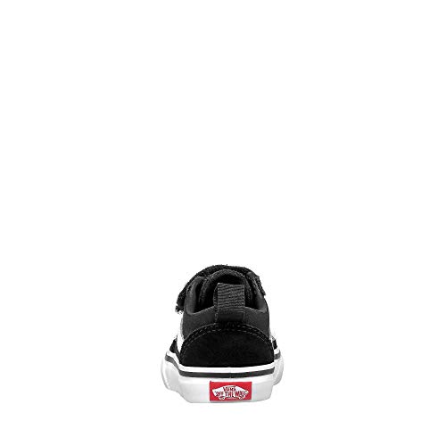 Vans Ward V-Velcro Suede, Zapatillas Unisex niños, Black/White Iju, 24 EU