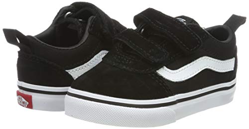 Vans Ward V-Velcro Suede, Zapatillas Unisex niños, Black/White Iju, 26 EU