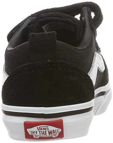 Vans Ward V-Velcro Suede, Zapatillas Unisex niños, Black/White Iju, 26 EU