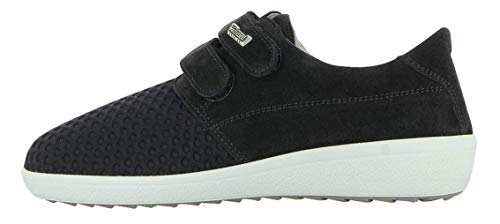 VAROMED Marseille 77271 Mujer señora Zapato Deportivo con Velcro,Zapatos de Salud,Zapatos Bajos,elásticos,atléticos,cómodos,Schwarz,5.5 UK