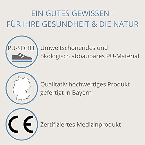 VAROMED Zapatillas de andar por casa para hombre y mujer Mocca I, para terapia, con cierre de velcro, plantilla extraíble, para pies sensibles al dolor, color, talla 41 EU Weit