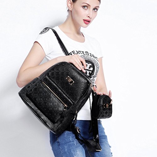 Vbiger Mochilas Mujer de Cuero PU Mochila de Moda Ocio 2 en 1 para Ocio Viaje