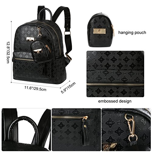 Vbiger Mochilas Mujer de Cuero PU Mochila de Moda Ocio 2 en 1 para Ocio Viaje