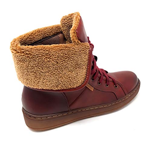 V&D 18-315, Bota Plana de Mujer Pelo. (36 EU, Negro)