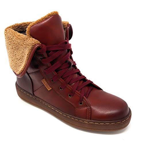 V&D 18-315, Bota Plana de Mujer Pelo. (36 EU, Negro)