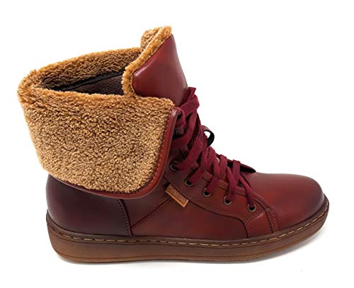 V&D 18-315, Bota Plana de Mujer Pelo. (36 EU, Negro)