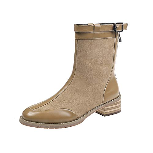 Vectry Botas Mujer Zapatillas De Trekking Botas de Nieve Mujer Botas Mujer Invierno Baratas Botines Mujer Planos Camel