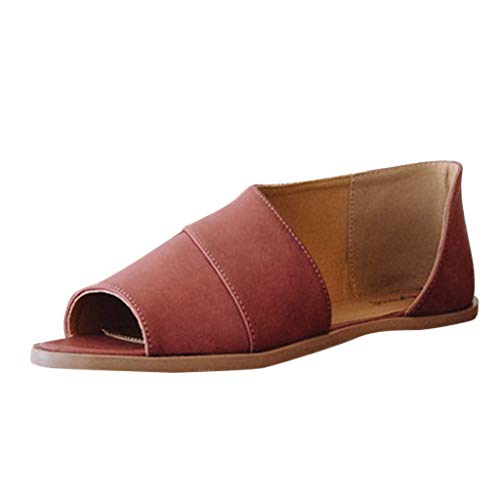 Vectry Zapatos Fluchos Mujer Sandalias Mujer Plataforma Verano Chanclas Mujer Zapatos Mujer Tacon Plataforma Zapato Plano Mujer Vestir Zapatos Mujer Primavera Verano Casual Zapatos Mujer Rojo