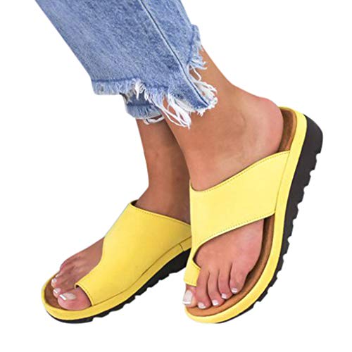 Vectry Zapatos Pitillos Mujer Sandalias Mujer Tacon Chanclas Mujer Zapatos Mujer Tacon Fiesta Baratos Zapatos Planos De Mujer Zapatos De Mujer De Verano Zapatos Casuales Mujer Amarillo