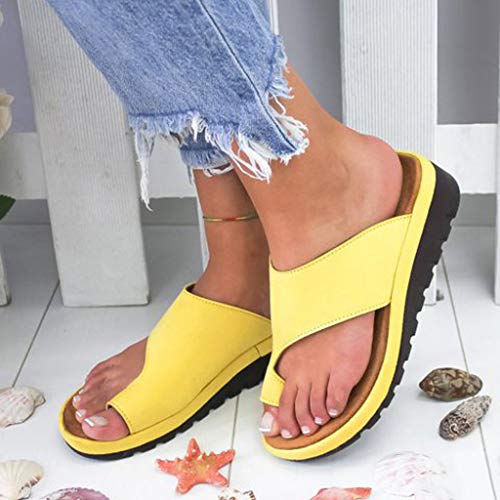 Vectry Zapatos Pitillos Mujer Sandalias Mujer Tacon Chanclas Mujer Zapatos Mujer Tacon Fiesta Baratos Zapatos Planos De Mujer Zapatos De Mujer De Verano Zapatos Casuales Mujer Amarillo