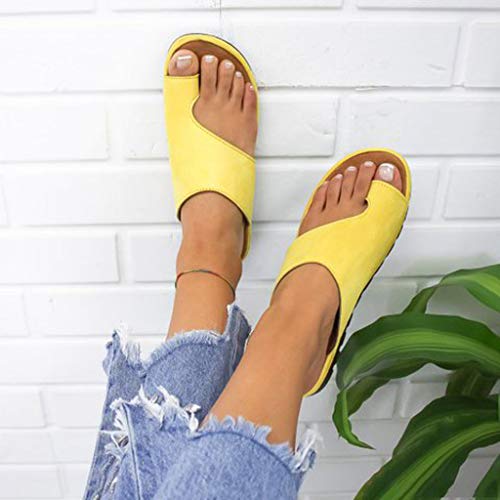 Vectry Zapatos Pitillos Mujer Sandalias Mujer Tacon Chanclas Mujer Zapatos Mujer Tacon Fiesta Baratos Zapatos Planos De Mujer Zapatos De Mujer De Verano Zapatos Casuales Mujer Amarillo