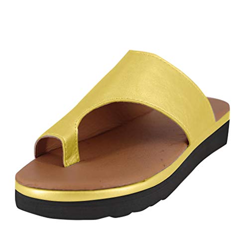 Vectry Zapatos Pitillos Mujer Sandalias Mujer Tacon Chanclas Mujer Zapatos Mujer Tacon Fiesta Baratos Zapatos Planos De Mujer Zapatos De Mujer De Verano Zapatos Casuales Mujer Amarillo